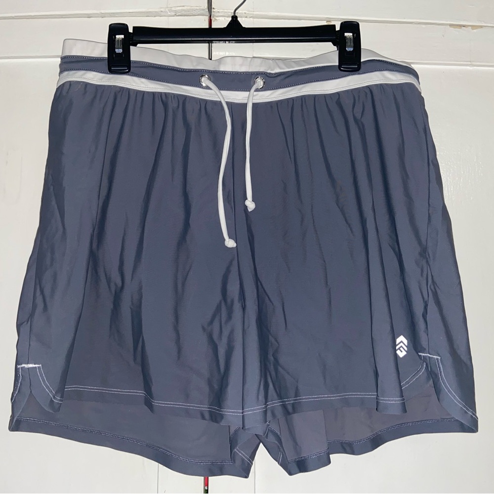 Free Country Gray Athletic Shorts with Adjustable Drawstring